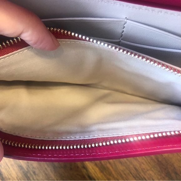 NEW $895 CHLOÉ Aby Long Leather Wallet on a Chain in Crimson Pink! - Picture 15 of 16